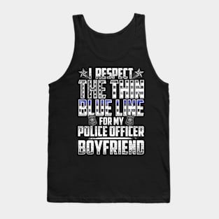 Boyfriend Police Officer Thin Blue Line Tank Top